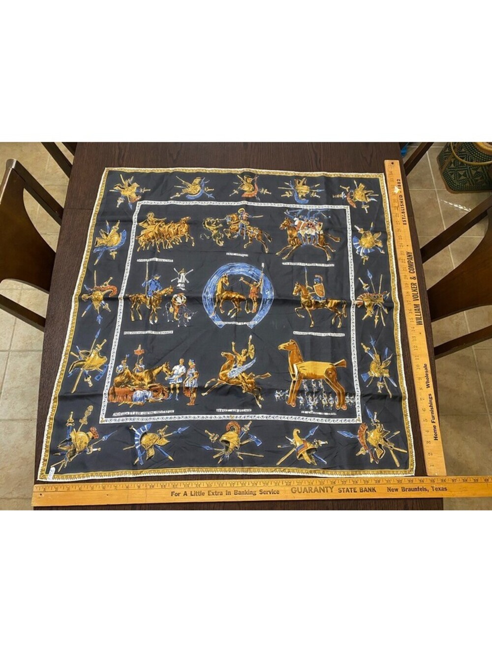Vintage Soie Made in France Scarf  Mid Century Handkerchief